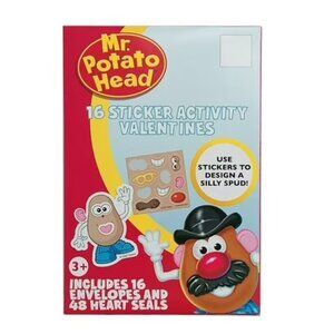 Mr. Potato Head Sticker Activity Valentine Cards, 16 ct
